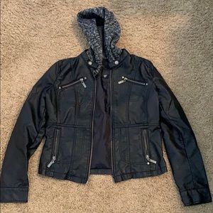 ❌❌SOLD ON FACEBOOK ❌❌ Black jou jou leather jacket